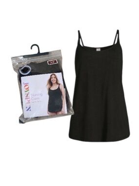 Joyspun  Black Cami Tank Top With Built In Shelf Bra And Spaghetti Straps